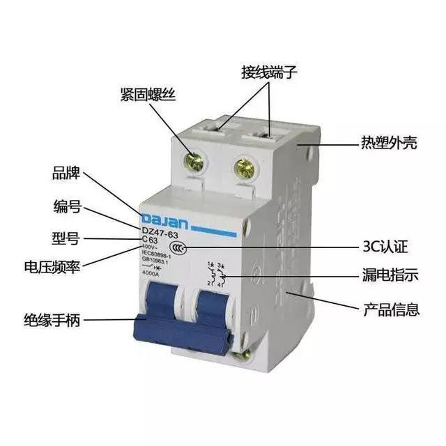 一分鐘學習空氣開關（斷路器）的結構和原理，附帶接線圖！
