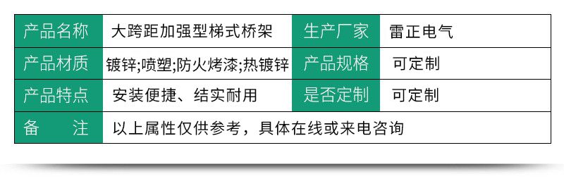 大跨距梯式橋架產(chǎn)品參數(shù)