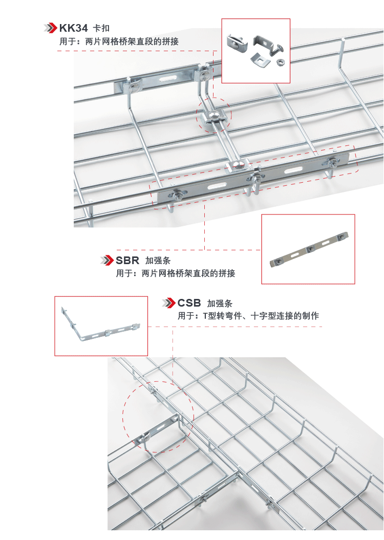 鍍鋅網格橋架細節(jié)